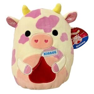 EVANGELICA Hershey's Kisses Valentines Cow‎ Squishmallows 8" Plush NWT